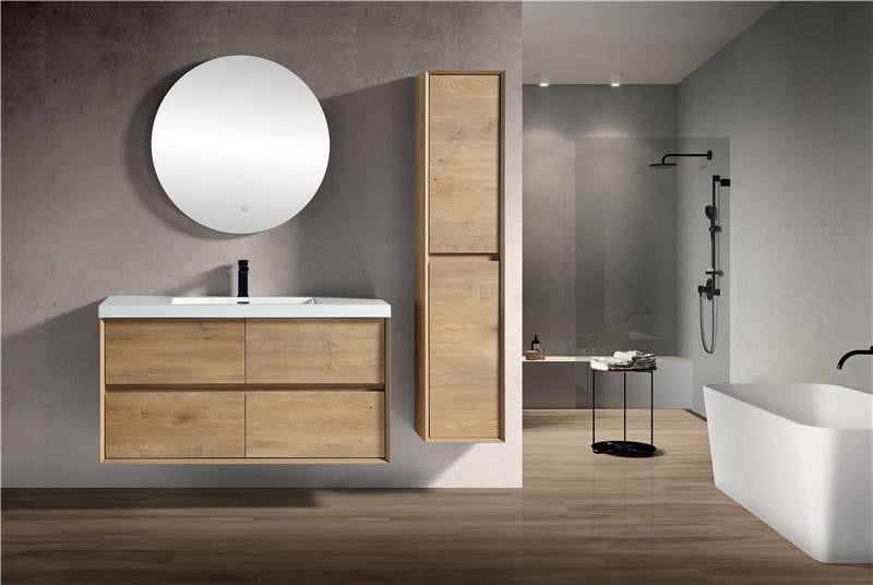 Moreno Bath SLIM-48 Kingdee 48" Floating Bathroom Vanity With Acrylic Single Sink Top