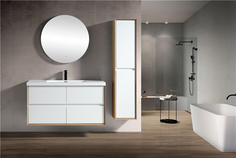 Moreno Bath SLIM-48 Kingdee 48" Floating Bathroom Vanity With Acrylic Single Sink Top
