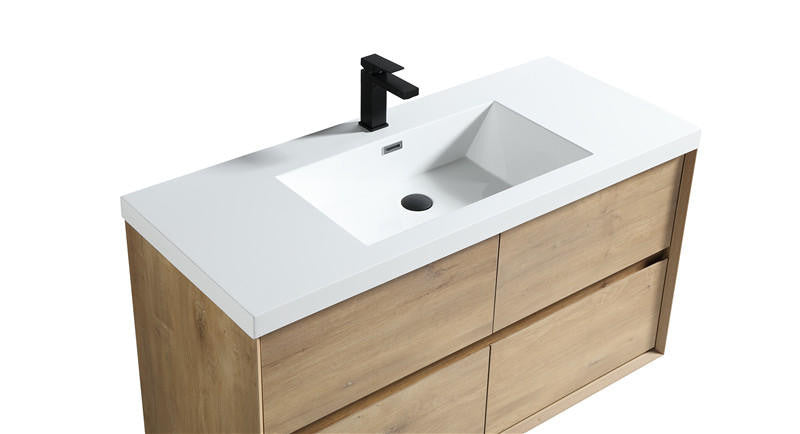 Moreno Bath SLIM-48 Kingdee 48" Floating Bathroom Vanity With Acrylic Single Sink Top