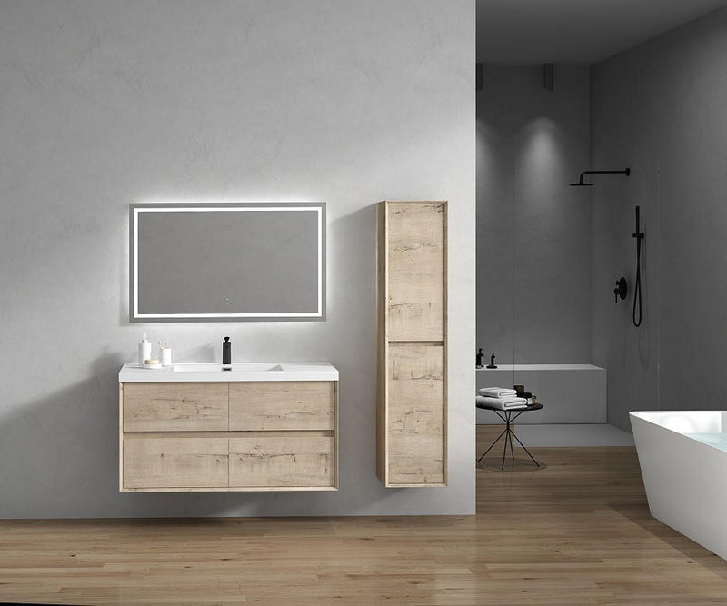 Moreno Bath SLIM-48 Kingdee 48" Floating Bathroom Vanity With Acrylic Single Sink Top