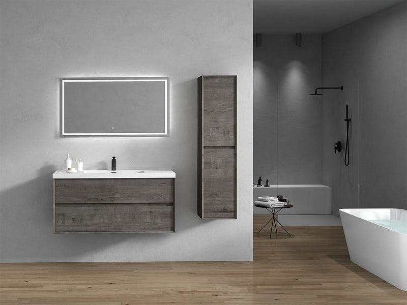 Moreno Bath SLIM-48 Kingdee 48" Floating Bathroom Vanity With Acrylic Single Sink Top