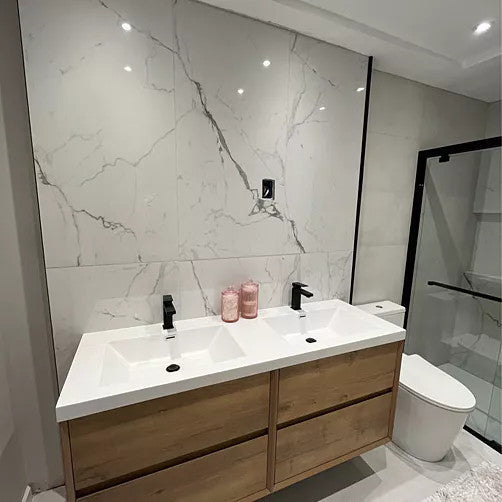 Moreno Bath SLIM 60DD Kingdee 60" Floating Double Bathroom Vanity With Acrylic Double Sink Top