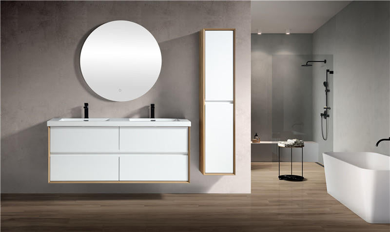 Moreno Bath SLIM 60D Kingdee 60" Floating Bathroom Vanity With Acrylic Double Sink Top - view 7