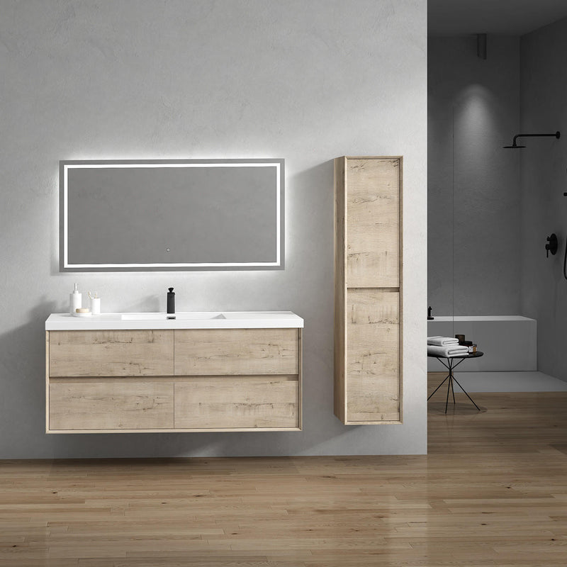 Moreno Bath SLIM 60S Kingdee 60" Floating Bathroom Vanity With Acrylic Single Sink Top