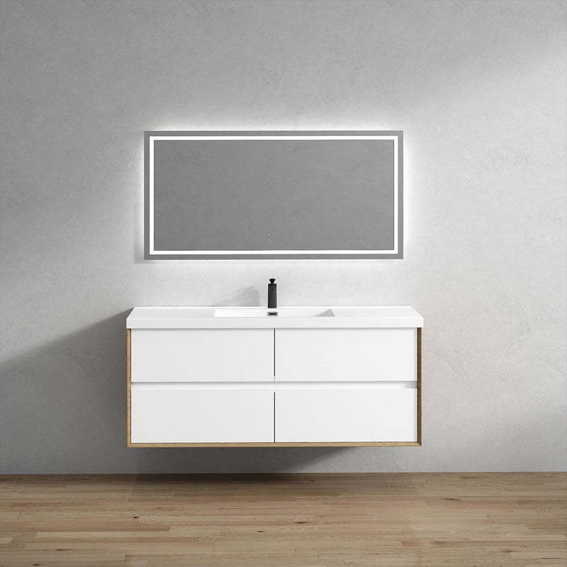 Moreno Bath SLIM 60S Kingdee 60" Floating Bathroom Vanity With Acrylic Single Sink Top - view 5