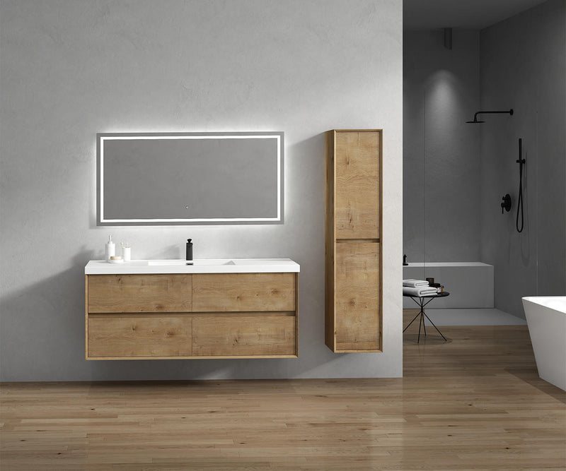 Moreno Bath SLIM 60S Kingdee 60" Floating Bathroom Vanity With Acrylic Single Sink Top