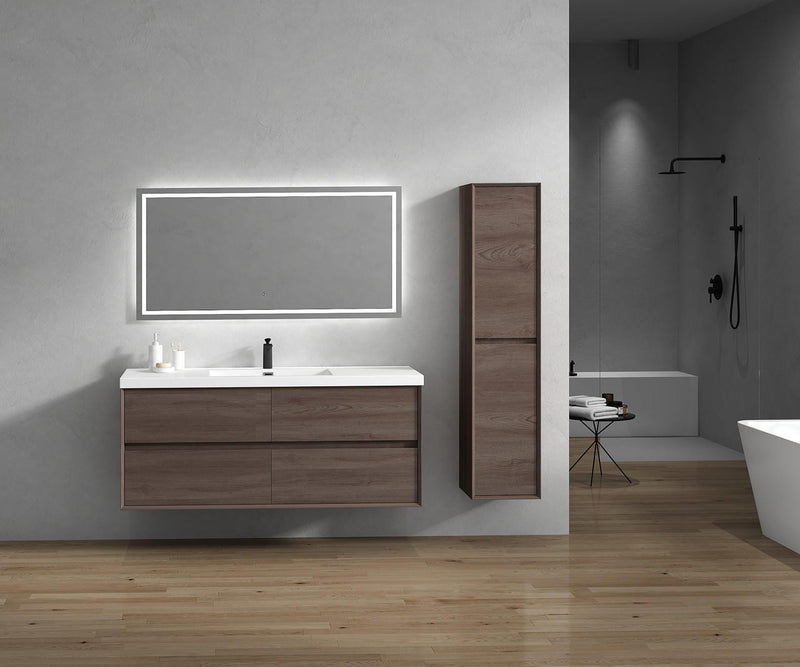 Moreno Bath SLIM 60S Kingdee 60" Floating Bathroom Vanity With Acrylic Single Sink Top