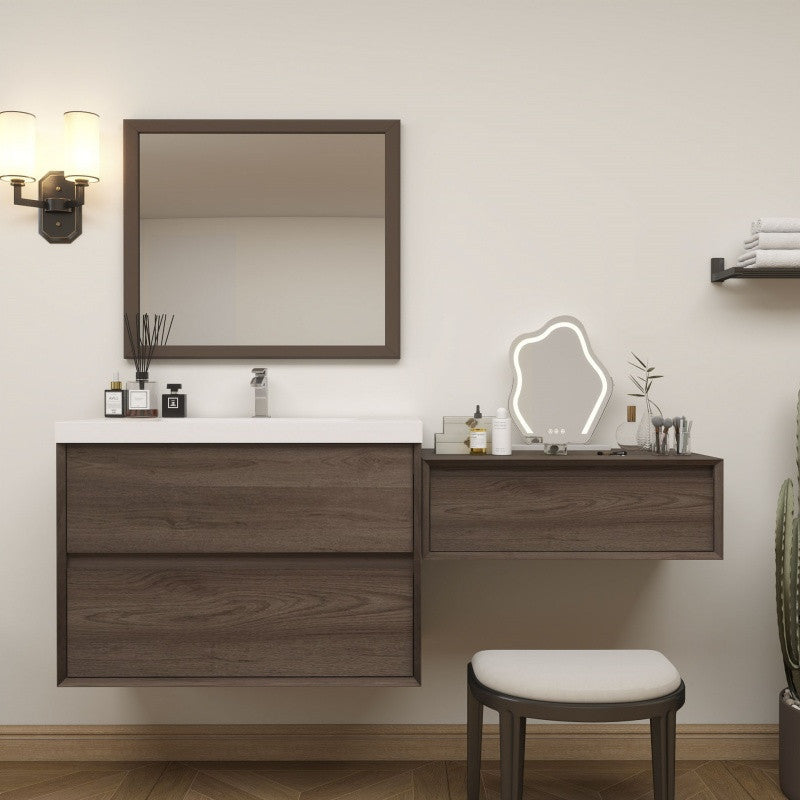 Moreno Bath SLIM17-36-30 Kingdee 66" Floating Vanity & Makeup Table Set (36+30)