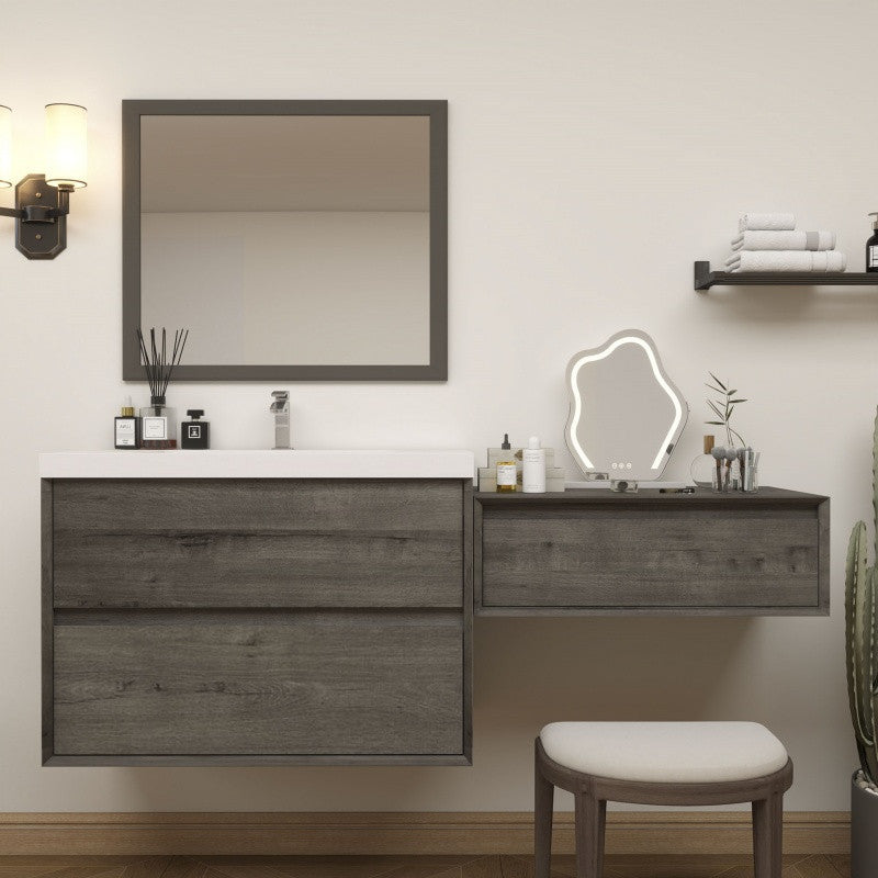 Moreno Bath SLIM17-36-30 Kingdee 66" Floating Vanity & Makeup Table Set (36+30)
