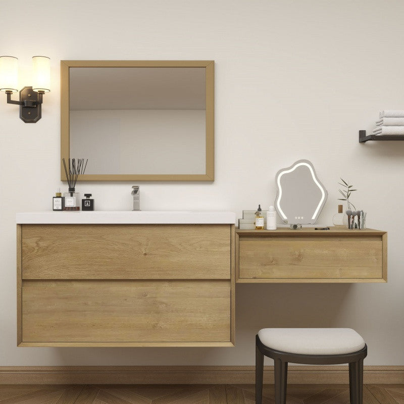 Moreno Bath SLIM17-42-30 Kingdee 72" Floating Vanity & Makeup Table Set (42+30)