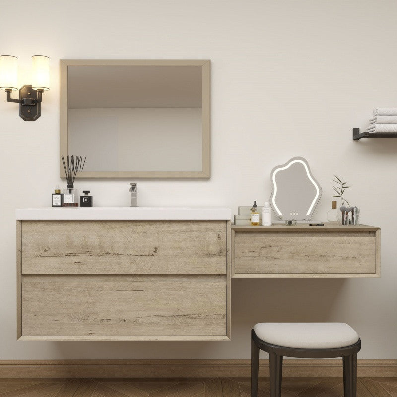 Moreno Bath SLIM17-42-30 Kingdee 72" Floating Vanity & Makeup Table Set (42+30)