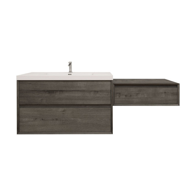 Moreno Bath SLIM17-42-30 Kingdee 72" Floating Vanity & Makeup Table Set (42+30)