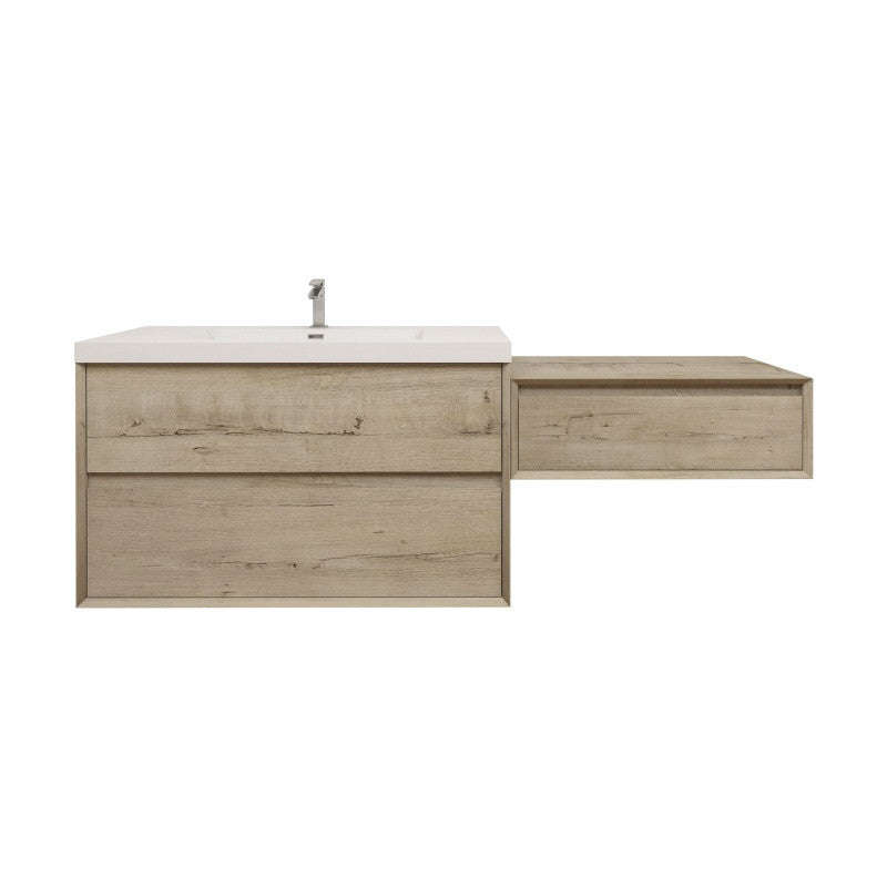 Moreno Bath SLIM17-42-30 Kingdee 72" Floating Vanity & Makeup Table Set (42+30)