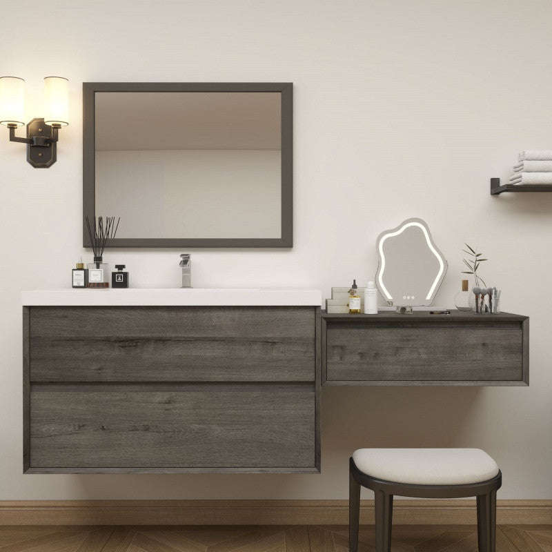 Moreno Bath SLIM17-42-30 Kingdee 72" Floating Vanity & Makeup Table Set (42+30)