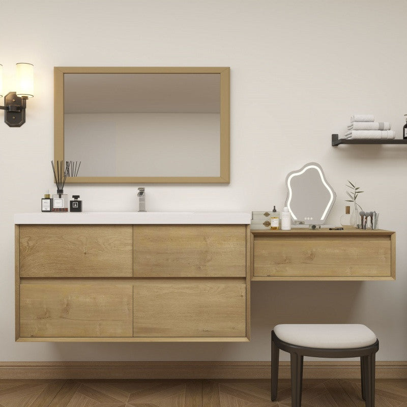Moreno Bath SLIM17-48-30 Kingdee 78" Floating Vanity & Makeup Table Set (48+30)