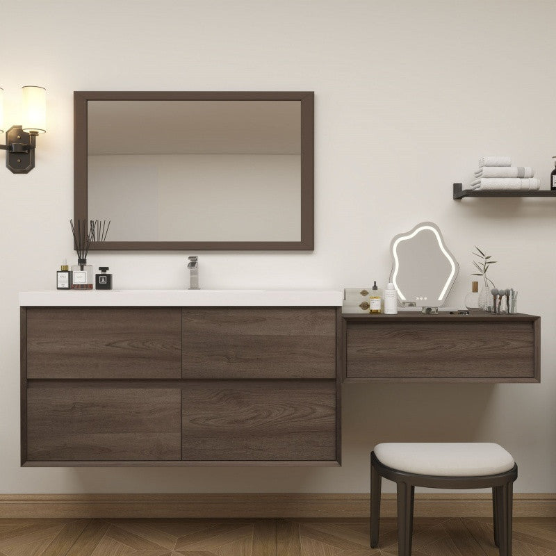 Moreno Bath SLIM17-48-30 Kingdee 78" Floating Vanity & Makeup Table Set (48+30)