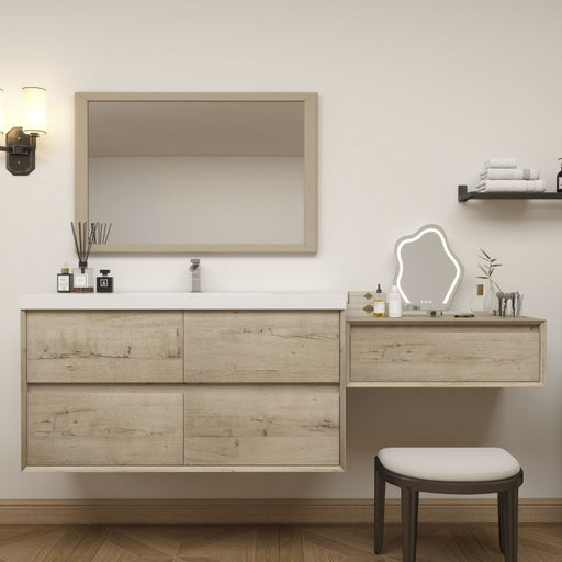 Moreno Bath SLIM17-48-30 Kingdee 78" Floating Vanity & Makeup Table Set (48+30) - view 2