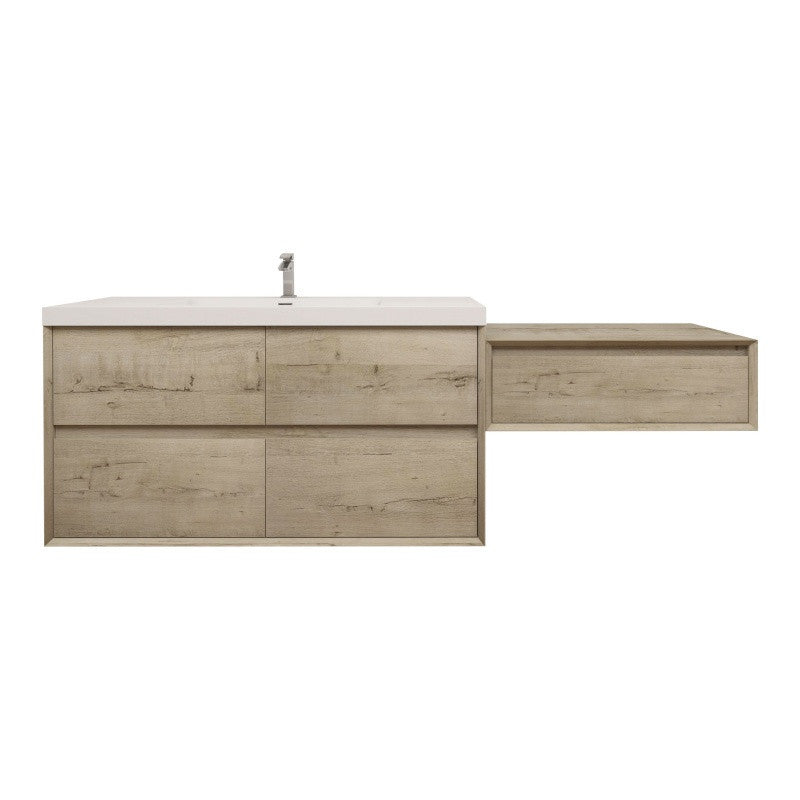Moreno Bath SLIM17-48-30 Kingdee 78" Floating Vanity & Makeup Table Set (48+30)