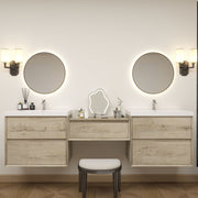 Moreno Bath SLIM17-30+30+30 Kingdee 90" Floating Vanity & Makeup Table Set (30+30+30) - view 2