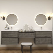 Moreno Bath SLIM17-30+30+30 Kingdee 90" Floating Vanity & Makeup Table Set (30+30+30) - view 4