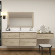 Moreno Bath SLIM17-60S-30 Kingdee 90" Floating Vanity & Makeup Table Set (60S+30) - view 3