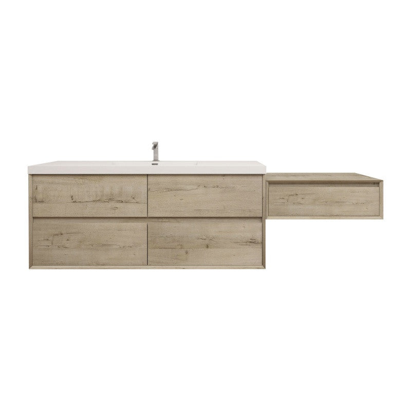 Moreno Bath SLIM17-60S-30 Kingdee 90" Floating Vanity & Makeup Table Set (60S+30)