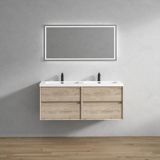 Moreno Bath SLIM 60DD Kingdee 60" Floating Double Bathroom Vanity With Acrylic Double Sink Top - view 2
