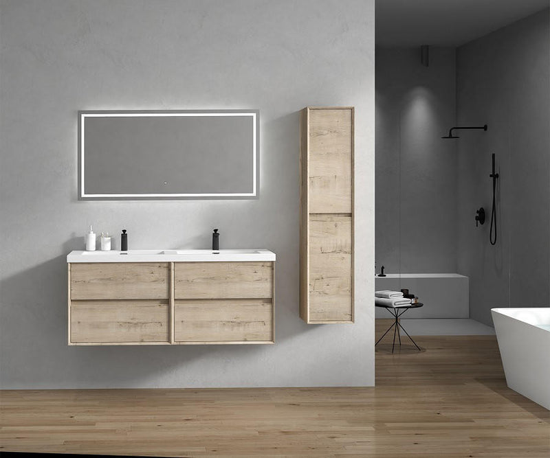 Moreno Bath SLIM 60DD Kingdee 60" Floating Double Bathroom Vanity With Acrylic Double Sink Top