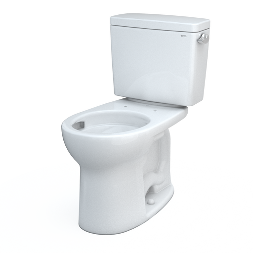TOTO CST775CEFRG#01 Drake Two-Piece Round 1.28 GPF Universal Height TORNADO FLUSH Toilet with CEFIONTECT, Cotton White