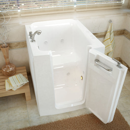 Meditub 3238RWH Walk-In 32 x 37 Right Door White Whirlpool Jetted Walk-In Bathtub