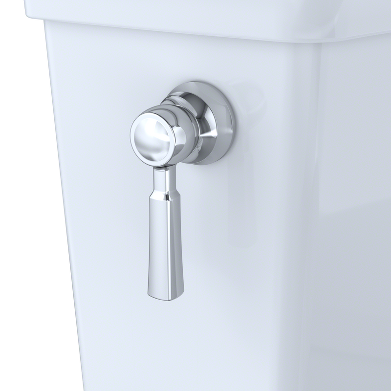 TOTO CST404CEFG#01 Promenade II Two-Piece Elongated 1.28 GPF Universal Height Toilet with CEFIONTECT, Cotton White - view 7