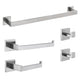 Anzzi Essence Series 5-Piece Bathroom Hardware Accessory Set in Brushed Nickel