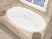 Atlantis Whirlpool 4478PCDL Topaz Series 78 in. x 44 in. Oval Whirlpool and Air Bathtub with Center drain and V-Style Back Jets in Glossy White lifestyle