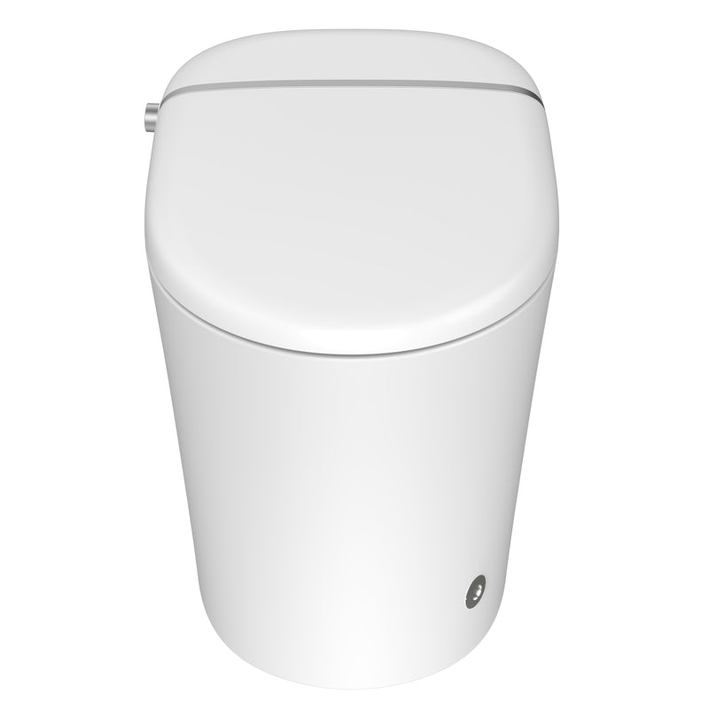 Anzzi TL-STSF851WH ENVO Aura Elongated 1.28 GPF Smart Bidet Toilet with Remote Control, Auto Flush, Heated Seat, and Deo