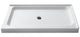 Anzzi Port Base Series 36 in. L x 48 in. W Corner Shower Pan Base with Center Drain in Glossy White Marine Acrylic, Left