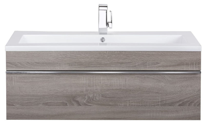 Cutler FV TR DORATO42 Trough 42" Wall Mount Modern Cultured Marble Top Bathroom Vanity - Dorato