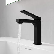 Anzzi L-AZ900MB-CH L-AZ900 Series Single Handle Single Hole Bathroom Faucet with Pop-Up Drain Matte Black & Chrome - view 3