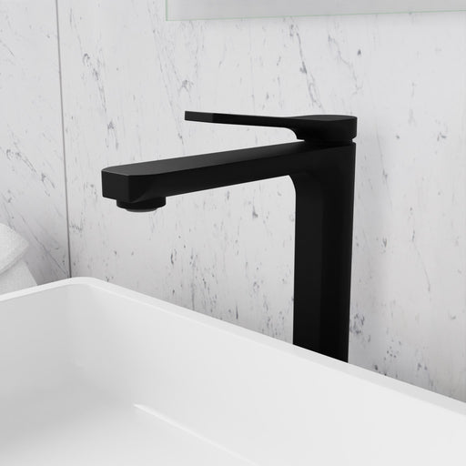 Anzzi L-AZ901MB L-AZ901 Series Single Handle Single Hole Bathroom Vessel Sink Faucet with Pop-Up Drain Matte Black - view 2