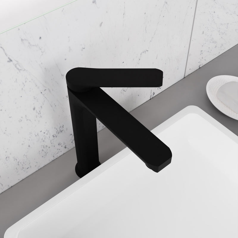 Anzzi L-AZ901MB L-AZ901 Series Single Handle Single Hole Bathroom Vessel Sink Faucet with Pop-Up Drain Matte Black - view 4