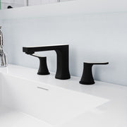Anzzi L-AZ902MB-BN L-AZ902 Series 2-Handle 3-Hole 8 in. Widespread Bathroom Faucet with Pop-Up Drain Matte Black & - view 2