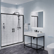 Anzzi L-AZ902MB-BN L-AZ902 Series 2-Handle 3-Hole 8 in. Widespread Bathroom Faucet with Pop-Up Drain Matte Black & - view 4
