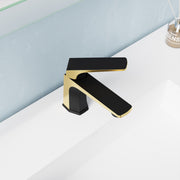 Anzzi L-AZ903MB-BG L-AZ903 Series Single Handle Single Hole Bathroom Faucet with Pop-Up Drain Matte Black & Brushed - view 4