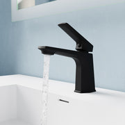 Anzzi L-AZ903MB-BG L-AZ903 Series Single Handle Single Hole Bathroom Faucet with Pop-Up Drain Matte Black - view 7