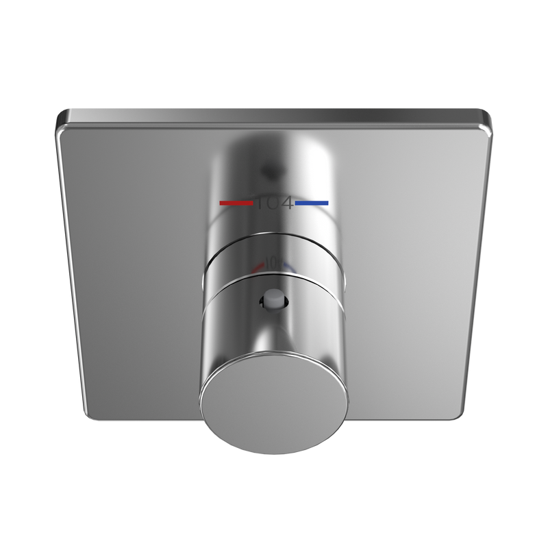 TOTO TBV02401U#CP Square Thermostatic Mixing Valve Shower Trim, Polished Chrome - view 3