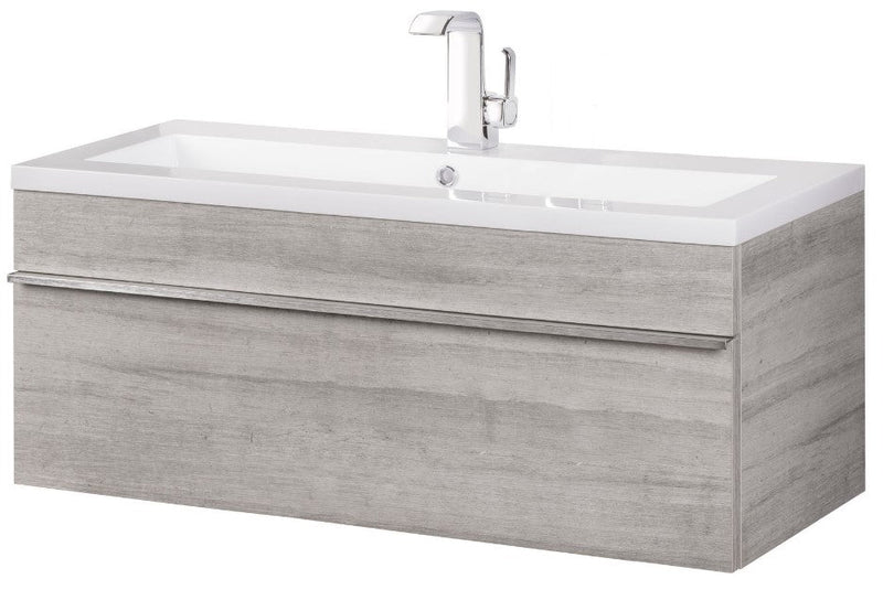 Cutler FV TR SOHO42 Trough 42" Wall Mount Modern Cultured Marble Top Bathroom Vanity - Soho