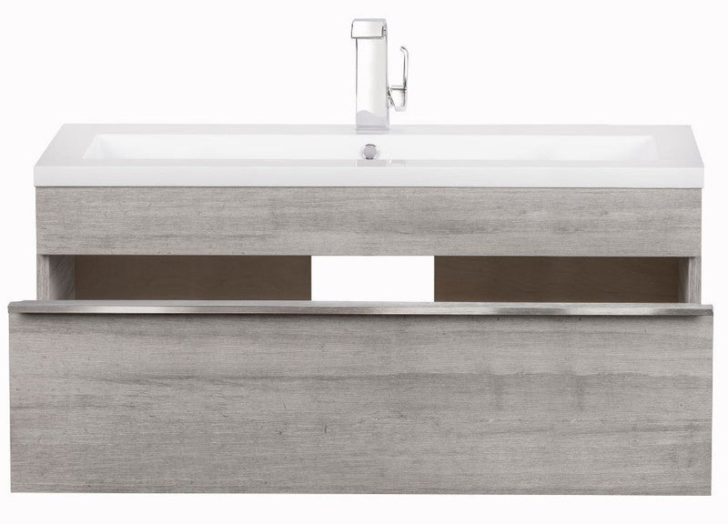Cutler FV TR SOHO42 Trough 42" Wall Mount Modern Cultured Marble Top Bathroom Vanity - Soho