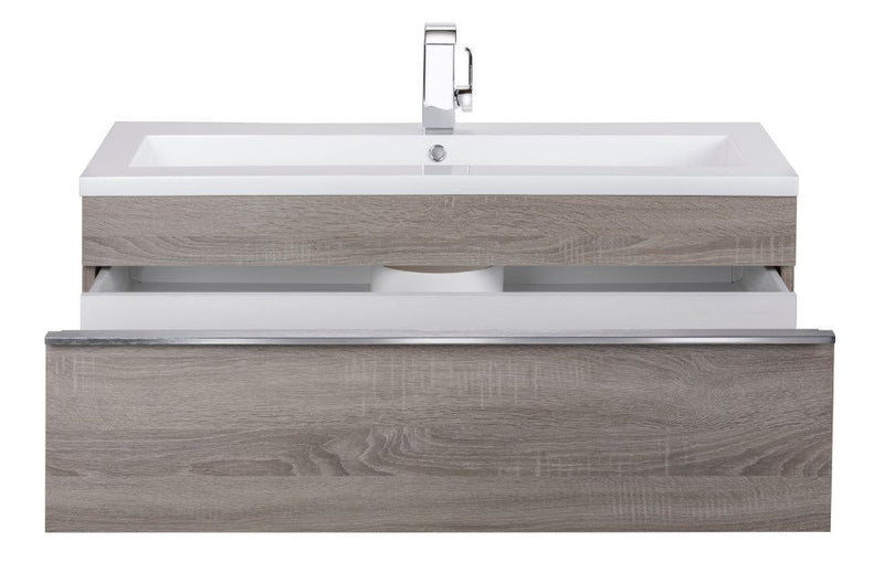 Cutler FV TR DORATO42 Trough 42" Wall Mount Modern Cultured Marble Top Bathroom Vanity - Dorato