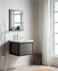 Moreno Bath LAKE24F-BLK Lake 24" Wall Mounted Modern Vanity with Matte Black Frame
