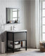 Moreno Bath FSLAKE30-BLK Lake 30" Freestanding Modern Vanity with Matte Black Frame