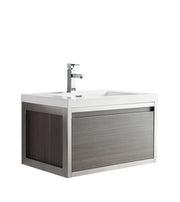 Moreno Bath LAKE30F-CHR Lake 30" Wall Mounted Modern Vanity with Chrome Stainless Steel Frame - view 3